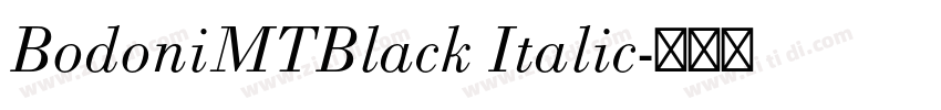 BodoniMTBlack Italic字体转换